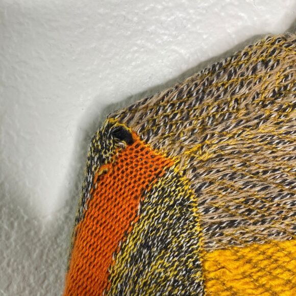 Anthropologie change of the moon full zip lambswool jacket colorblock boho S - Picture 4 of 7